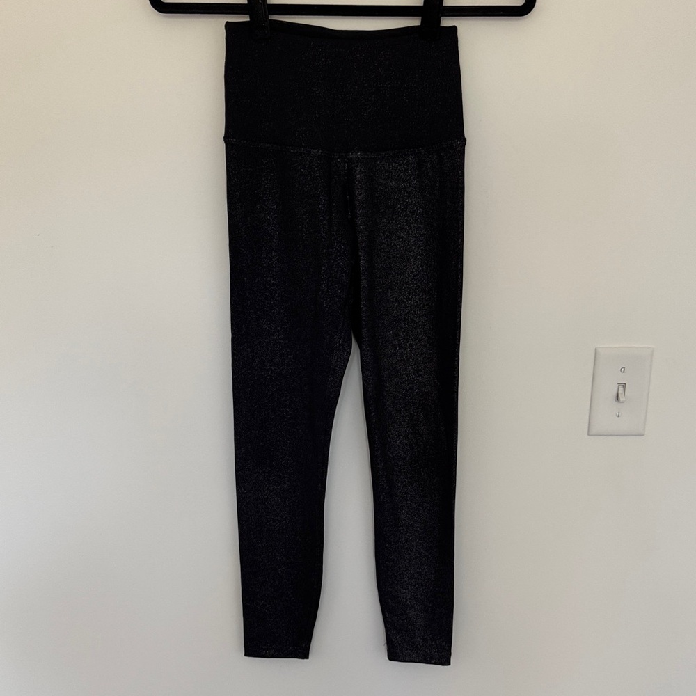 Beyond Yoga Coated Sparkle Classic Black Leggings - Size XS